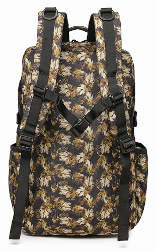 Wotony Tactical Backpack - Military waterproof backpack with multiple pockets and tactical gear for the outdoors (Yellow Maple Leaf, 35L) - color: Yellow Maple Leaf, size: 35L