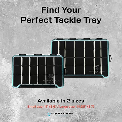 Evolution Fishing BallistiX 3.7 Tackle Tray - Waterproof, Anti-Corrosion, Single Latch, Clear Polycarbonate Lid, Lure Box, Tackle Storage Box, Removable Dividers
