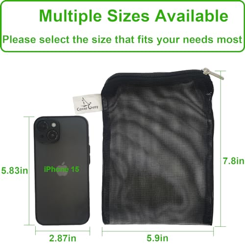 10 Pcs 5.9" x 7.8" Aquarium Filter Media Bags Large, Fish Tank Media Mesh Filter Bags with Zipper, Mesh Reusable Bags for Activated Carbon, Ceramic Rings, etc - size: 5.9" x 7.8"