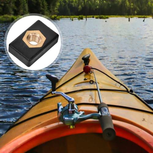 POPETPOP 2pcs Kayak Slide Track Rail Nut Replacement for Canoe Fishing Rod Base Compatible Various Boat Types Secure Support System