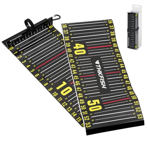THKFISH 53in Fish Ruler with Measuring Board, Portable Waterproof Folding Fishing Ruler Fish Measuring Tape for Boat, Kayak, Coolers, Yacht and Workbench - color: Black