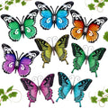 Tandefio 8 Pcs Metal Wall Decor Wall Art Hanging Decorations Outdoor Indoor Sculptures for Garden Fence Pool Home Porch(Butterfly) - style: Butterfly