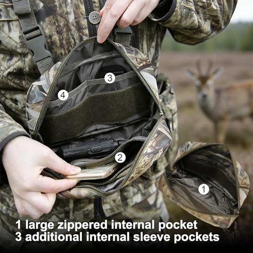 MYDAYS Chest Rig for Men, Chest Bag for Fishing, Waterfowl, Upland Game, Turkey, Tactical - color: Camo