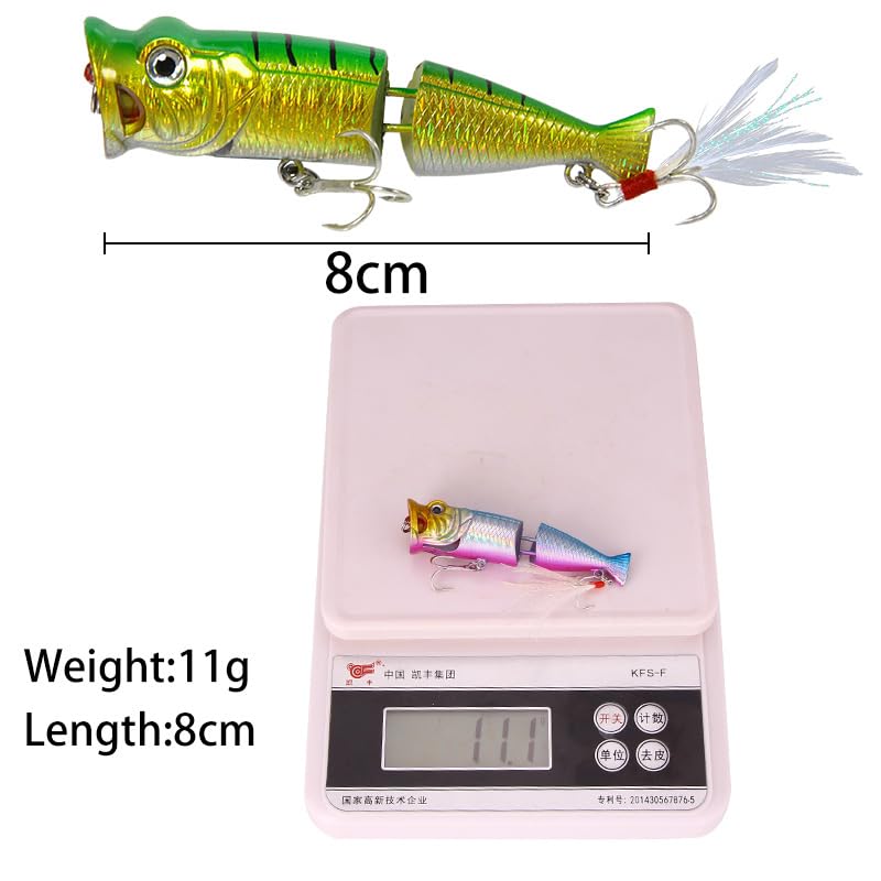 Fishing Lures Two Jointed Fish Fishing Kits Slow Sinking Lifelike Swimbait Freshwater and Saltwater Crankbaits for Bass Trout Bass Lures