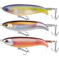 TRUSCEND Popobait Easy Catch Fishing Lures with BKK Hooks, Instant Startup, Longer Cast, Balanced Spray/Sound/Swim, Plopper Topwater Lures for Bass, Trout, Pike, Walleye, Freshwater Saltwater Fishing - color: D-3.5",0.35oz