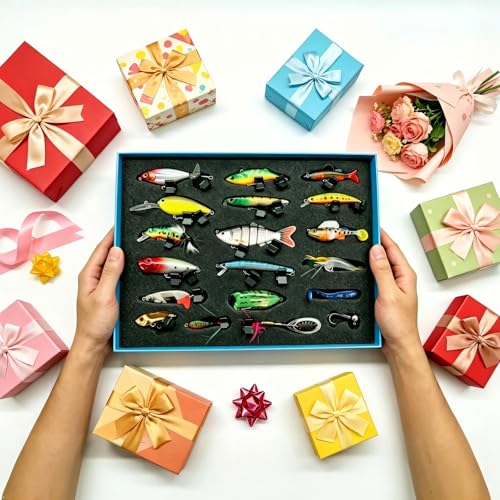 41 Pcs Fishing Lures Kit for Bass Trout & Pike | All-in-One Fishing Gear Gift Set | Premium Fishing Tackle Box for Beginners, Dad, Men (Freshwater & Saltwater) - style: Young Style