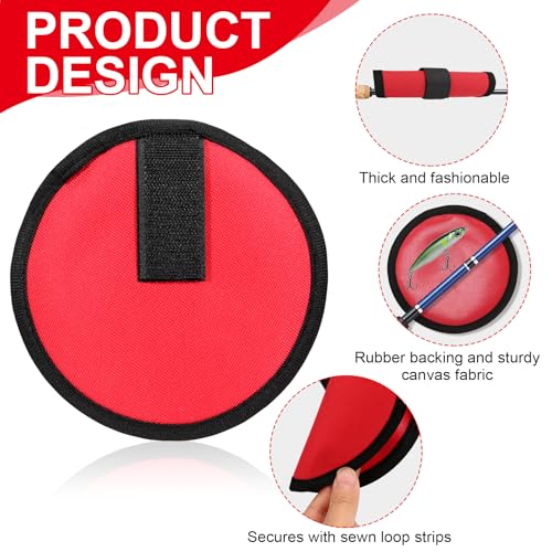 10 Pcs Fishing Hook Covers，Lure Covers，Fishing Lure Wraps，Protector Guard to Keep Fishermen Safe for Rod（red）
