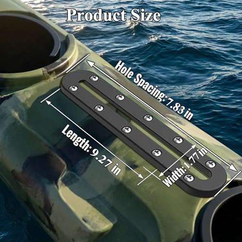 Kayak Track Rail - Low Profile Design for Fishing Rod,Cup Holders and Paddle Holders | High-Strength Nylon & Stainless Steel 304 | Kayak Accessories Mount Track & Rail System for Kayak - style: 9inch,2pcs