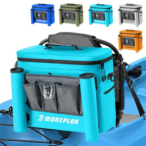 MORXPLOR Kayak Cooler,Waterproof Kayak Seat Back Cooler for Kayaking,Kayak Accessories Cooler Bag,Protable Ice Chest,Beach Cooler,Travel Cooler for Camping or Lunch Bag - color: Sky blue