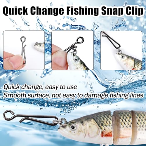 Speed Clips Terminal Tackle Kit Quick Connect Fishing Clip Sinker Weights Lures Lines Connectors FS/BZ-05 - size: 0#+1#+2#+3#+4#+5#