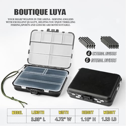 5 Pack Mini Plastic Tackle Boxes for Small Tackle Box Organizer, Ideal for Fishing Storage Containers, Kayak Fly Boxes Large - color: Large 5 packs