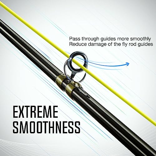Piscifun Sword Fly Fishing Line with Welded Loop, Weight Forward Floating Fly Line, Available in WF1, WF2, WF3, WF4, WF5, WF6, WF7, WF8, WF9, and WF10 Weights, in Lengths of 90 and 100 Feet - color: Fluorescent Yellow, size: WF-4F 90FT
