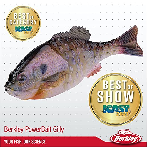 Berkley Powerbait Gilly Fishing Soft Bait - color: Black Blue Fleck, size: 110mm