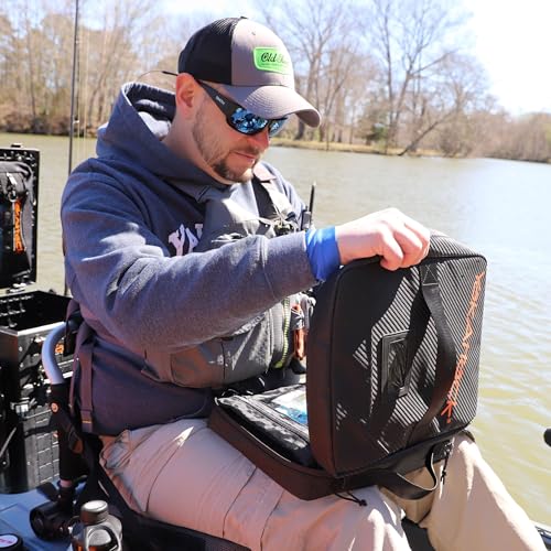 YakAttack 14” x 12” HD Bait Binder | Large Soft Bait Organizer & Fishing Lure Storage Case | Heavy-Duty Imported Tackle Bag for Plastics, Tools & Gear | Ideal for Kayak & Boat Anglers | Fishing Wallet - size: 14" x 14"