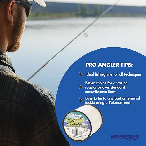 HI-SEAS Grand Slam Fluorocarbon Coated Fishing Line - color: Clear, size: 20 lb / 1/4 lb. Spool