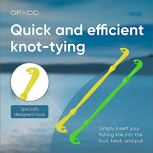 Loop Tyer - Hook Loop Tyer for Fishing - Plastic Fishing Line Knot Tying Tool - color: Yellow & Green