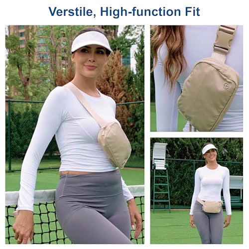 Pander Two Way Zipper Fanny Pack Nylon Everywhere Belt Bag for Women, Water Repellent Waist Packs, Crossbody Bags with Adjustable Strap (Indigo Blue). - color: Indigo Blue