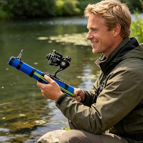 Catapult Fishing Rod, Portable Handheld Fishing Rod Kit, 2026 Upgrade Compact Sling Shot Fishing Reel, Compact Casting Fishing Set with Reel & Accessories - size: D
