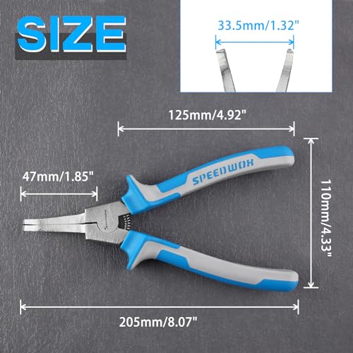 SPEEDWOX 8" Special Lock Ring Pliers With Hole Bent Jaw Tips C-Clip Retaining Snap Angle Circlip Pliers for Ring Remover Automatic Transmissions Transfer Case - style: 8" Bent Jaw with Hole