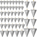 Shimeyao 18 Pieces Pyramid Sinkers Fishing Weights Triangle Fishing Sinkers Rig Pyramid Sinker for Ocean Saltwater Surf Bass Casting Gear Tackle - size: 1, 2, 3, 4, 5, 6, 8oz