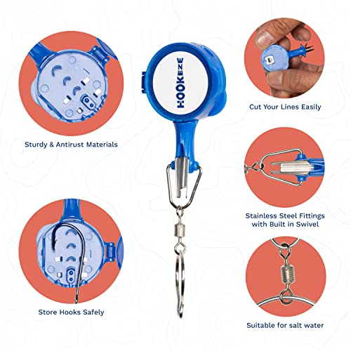 HOOK-EZE Fishing Knot Tying Tool | Protect from Fish Hooks | Tie Fishing Knots Easily | Cool Gadgets for Fishermen | Ice Fly Fishing | Fishing Accessories for Beginner Anglers | Nail Knot Tool - color: Orange, style: Nail Knot