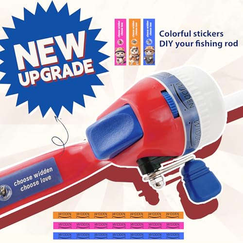 Kids Fishing Pole, Telescopic Fishing Rod, Toddler Collapsible Fishing Rod and Reel Combo with Tackle Box, Fishing Line, Bobber, and Soft Lures for Boy, Girl, Youth, Beginner, Over 4 Years Old - color: red+pink