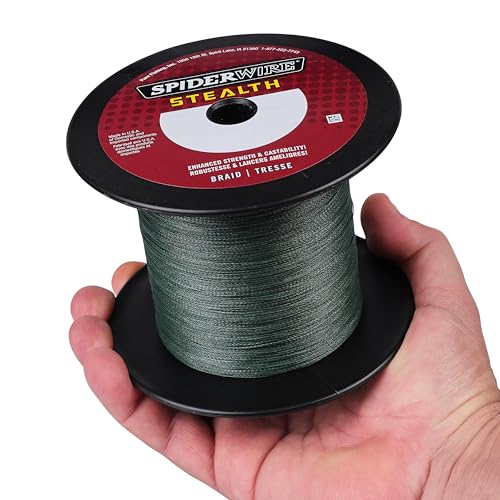 SpiderWire Stealth Braid Fishing Line - color: Moss Green, size: 3000yd, style: 6lb Break Strength