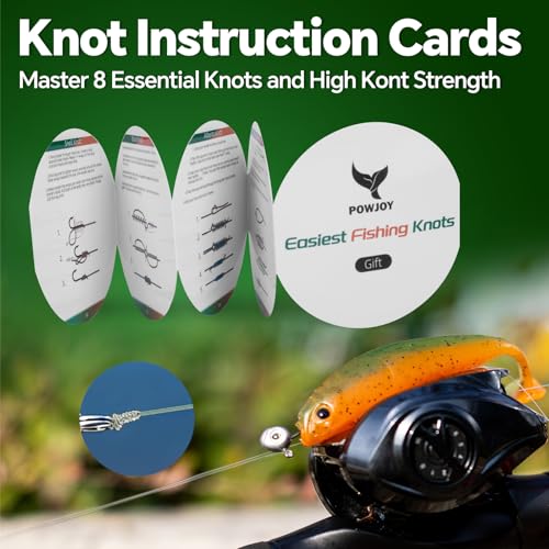 Monofilament Fishing Line with Knot Guide Card, Tangle-Free Snap Ring for No More Mess, Low Memory Smooth Casting Nylon Mono String, 15/20/30/50/80LB, 220-1050 Yards - color: Green, size: 15LB 220Yards