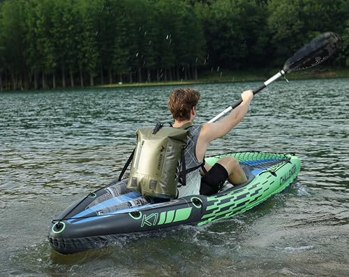 MARCHWAY Roll Top Waterproof Backpack, Floating Dry Bag 20L/30L/45L with Ergonomic Rectangular Base, Cushioned Back, Hip Strap for Hiking Camping Kayaking Travel (Army Green, 20L) - color: Army Green, size: 20L