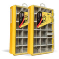 Deluxe Fishing Tackle Box, Waterproof 3600 and 3700 Tackle Trays, Organizer with Removable Dividers, Sealed Lure Box and Terminal Tackle Storage (2, 3600 Yellow) - color: 3600 Yellow 2 packs