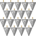 Shimeyao 18 Pieces Pyramid Sinkers Fishing Weights Triangle Fishing Sinkers Rig Pyramid Sinker for Ocean Saltwater Surf Bass Casting Gear Tackle - size: 3 oz