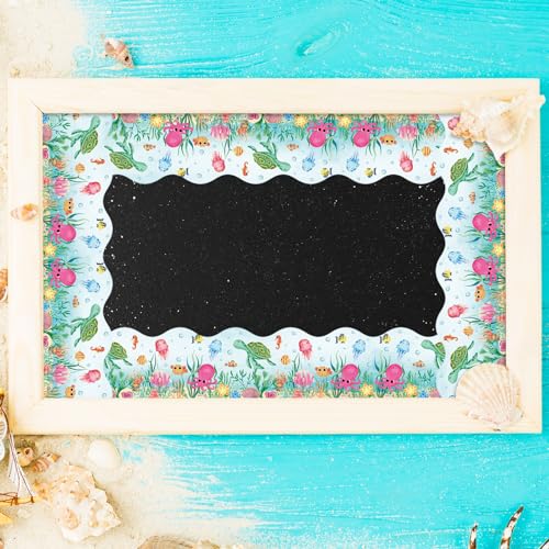 Whaline 32.8 Ft Summer Under The Sea Bulletin Board Borders Ocean Creature Die-Cut Rolled Border Trim for School Classroom Office Chalkboard Decoration - style: Ocean Creature