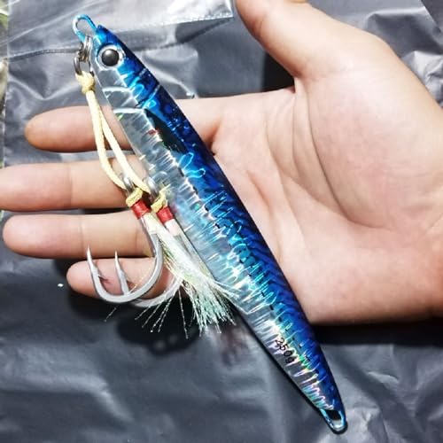 4 Pairs Fishing Double Barbed Jig Hook Kevlar Line 6X Extra Strong Slow Fast Jigging Assist Saltwater Hooks Jigs Lure Circle Hook 4/0
