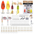 Goture Trout Lures Fishing Spinners, Hard Metal Spinner Baits for Freshwater and Saltwater, Spinner Lures Spoon Blade Fishing Lures Kit for Bass Trout Salmon Pike Walleye Crappie, Gifts for Men - color: A1:67pcs Fishing Lures Kit