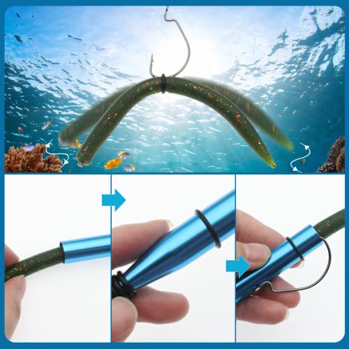 Senko Worms 40/133Pcs Fishing Soft Plastic Bait Bass Fishing Lures | Crawfish Lure Soft Plastic Worms Fishing Lure Wacky Rig Carolina Rigged - color: C-Senko Lures 133pcs 5.15in