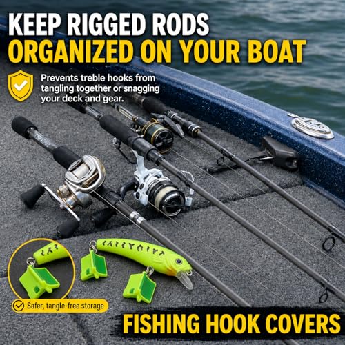 40pcs /50pcs Fishing Treble Hooks Guard Bonnets Cap Cover Protectors Safety Medium and Large for Fishing Lure & Squid Hooks - color: Small (50pcs for 10#, 8#, 6#, 4# Treble Hooks)