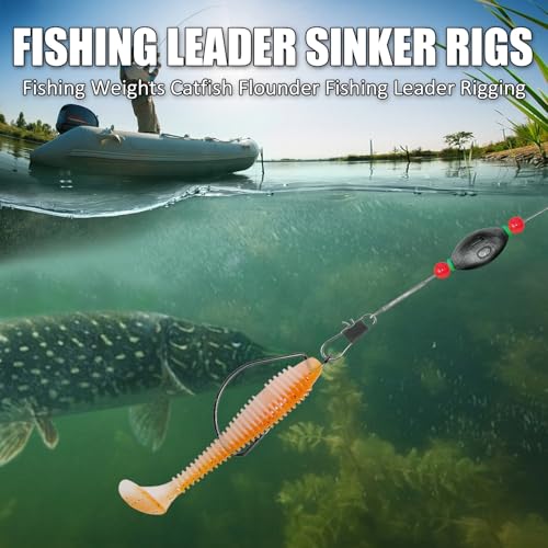 186 Pcs Saltwater Grouper Rigs Carolina Rig Surf Fishing Rigs with Egg Sinkers Hooks Soft Baits, Bottom Rig for Catfish Flounder Grouper Halibut Snapper