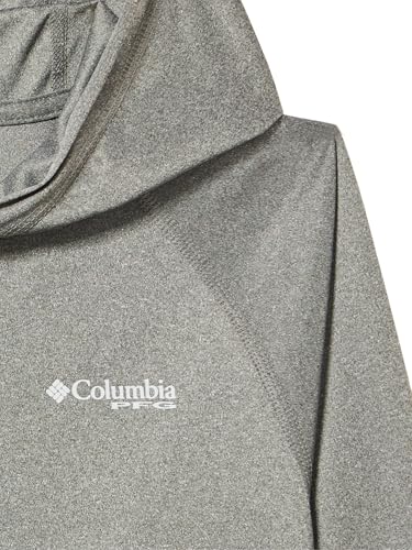 Columbia boys Pfg Terminal Tackle Hoodie - color: Charcoal Heather/Cool Grey Logo, size: XX-Small