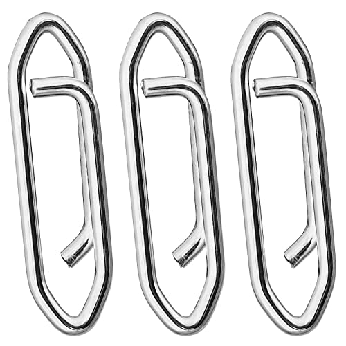 Atibin Stainless Lock Snaps Swivel Steel Saltwater Connector Fishing Snap Line High Strength Fishing Clip Power Lure Connector - color: White, size: Size5 (125lb) 50 pcs