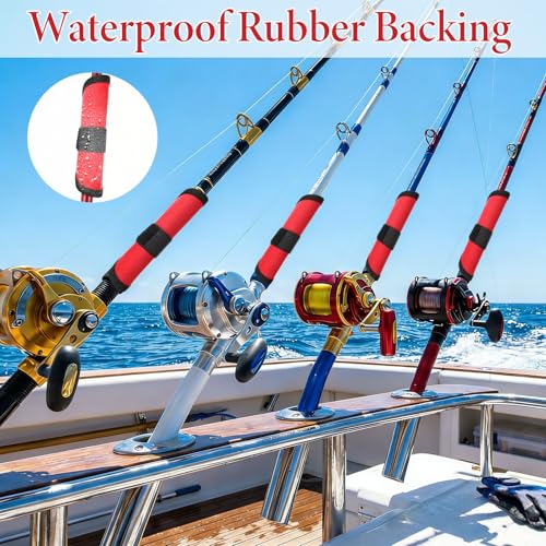 16 Pack Fishing Lure Covers, 6 Inch Fishing Lure Wraps Fish Hook Bait Covers Hook & Loop Pole Sleeve Guard for Easily See Bait Storage and Protector Fishermen Safe