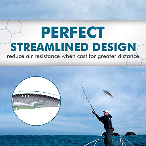 TRUSCEND Vibespinner Easy Catch Fishing Lures with BKK Hooks, Tail Spinner Baits with 4 Actions, Vibrating Swimming Flashing & Jigging for More Bites, Spoon Lures for Bass Trout Crappie Walleye Pike - color: C3-0.3oz-2.2"