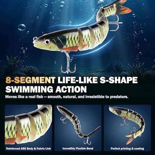 PLUSINNO Fishing Lures - Tackle Box, Bass Fishing Lures for Freshwater and Saltwater, Trout Fishing Gear & Bait, Fishing Gifts for Men,Father - color: Bass/Trout fishing lures-A