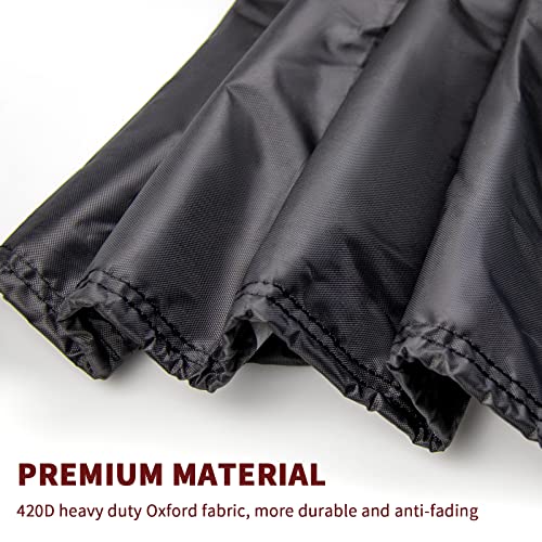 Turkey Fryer Cover for King Kooker, Waterproof Cover for Crawfish Boiler Outdoor Deep Fryer Seafood Boil Pot, Heavy Duty Cover for Seafood Boil Pot and Burner kit-Black - size: 15.7"W x 15.7"D x 19.7"H