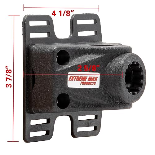 Extreme Max 3006.8604 Fishing Rod Holder Mounting Harness Strap for Inflatable Boats and Pontoons - 47" Straps, Black