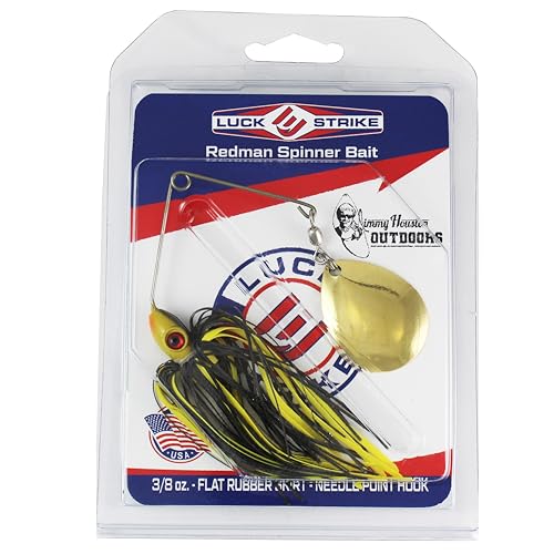 Redman Spinner Bait by Jimmy Houston, 3/8 Ounce Colorado Spinnerbait - color: Black/Yellow