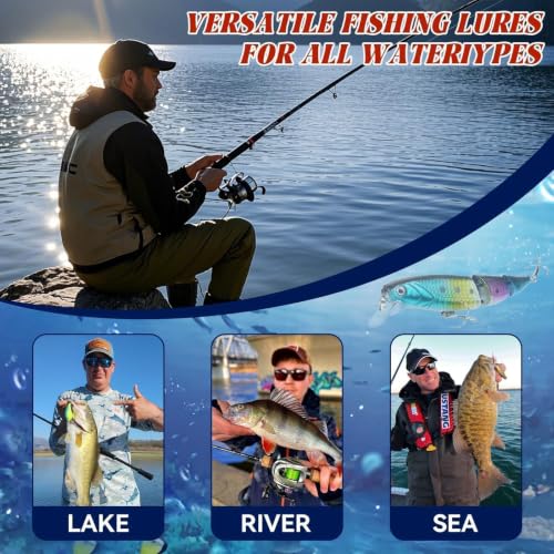 Fishing Advent Calendar 2026, Bass Fishing Lure for Saltwater & Freshwater, Minnow VIB Swimbait Crankbait Spoons Soft Lures, Catch All Fish Kit Best Gift for Dad Grandpa Husband