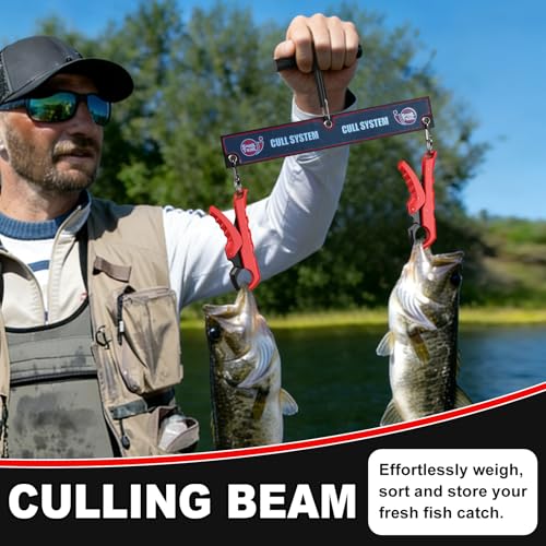 SNAIL TRAIL 4.6'' Fish Gripper, Digital Fishing Scale Hook Non-Puncture Replacement Clamp - Lip Grabber for Cull Tag. Tournament Bass Culling Beam Clip. (4 Pack) - color: Red-black