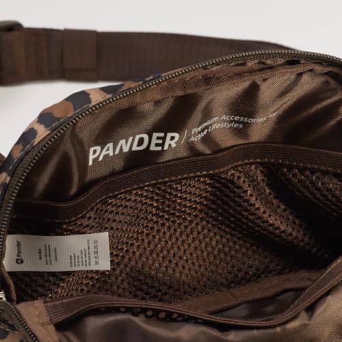 Pander Two Way Zipper Fanny Pack Nylon Everywhere Belt Bag for Women, Water Repellent Waist Packs, Crossbody Bags with Adjustable Strap (Leopard Multi) - color: Leopard Multi