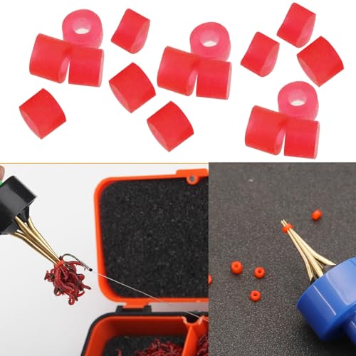 1000Pcs Pellet Bait Bands Pellet Bander Tool Micro Bait Bands Fishing Terminal Tackle Set Fishing Accessories Rubber 2mm Diameter
