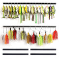 VEYWANE Fishing Lure Display Storage Racks, 15" Wall Mount Metal Fishing Baits/Lures Organizer and Rig Holder 4 PCs
